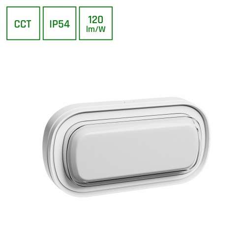 PASTILO 10W CCT 230V 120st IP54 IK10 205x105x47mm biały owalna SLI042000CCT_PW SPECTRUM LED