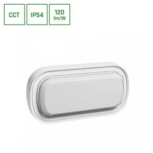 PASTILO 15W CCT 230V 120st IP54 IK10 266x137x47mm biały owalna SLI042002CCT_PW SPECTRUM LED