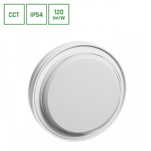 PASTILO 15W CCT 230V 120st IP54 IK10 221x47mm biały okrągła SLI042003CCT_PW SPECTRUM LED
