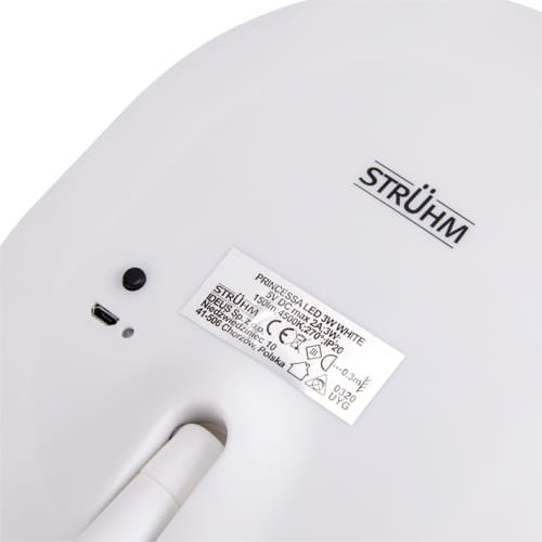 Lusterko kosmetyczne do Makijażu podświetlane PRINCESSA LED WHITE 03822 Struhm Ideus 3W 4500K 150lm IP20 do malowania białe neutralne