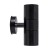 Lampa ogrodowa elewacyjna Kinkiet Zewnętrzny Nowoczesny GORDON BLACK 03937 Ideus 2x GU10 IP54 poliwęglan na budynek dwustronna hermetyczna oświetlenie zewnętrzne czarna