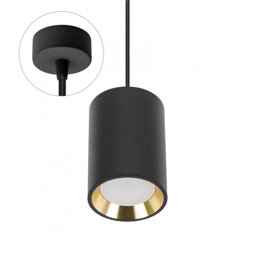 CHLOE GU10 MINI Natynkowa GU10 250V IP20 70x100mm czarny, ŚRODEK ZŁOTY okrągła ZWIS SLIP005016_ZWIS SPECTRUM LED