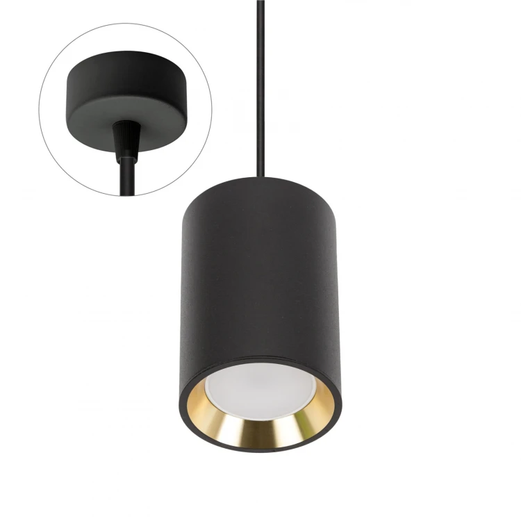CHLOE GU10 MINI Natynkowa GU10 250V IP20 70x100mm czarny, ŚRODEK ZŁOTY okrągła ZWIS SLIP005016_ZWIS SPECTRUM LED
