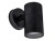 Lampa ogrodowa elewacyjna Kinkiet Zewnętrzny Nowoczesny GORDON BLACK 03936 Ideus 1x GU10 IP54 poliwęglan na budynek jednostronna hermetyczna oświetlenie zewnętrzne czarna