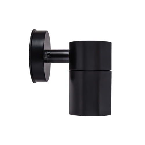 Lampa ogrodowa elewacyjna Kinkiet Zewnętrzny Nowoczesny GORDON BLACK 03936 Ideus 1x GU10 IP54 poliwęglan na budynek jednostronna hermetyczna oświetlenie zewnętrzne czarna