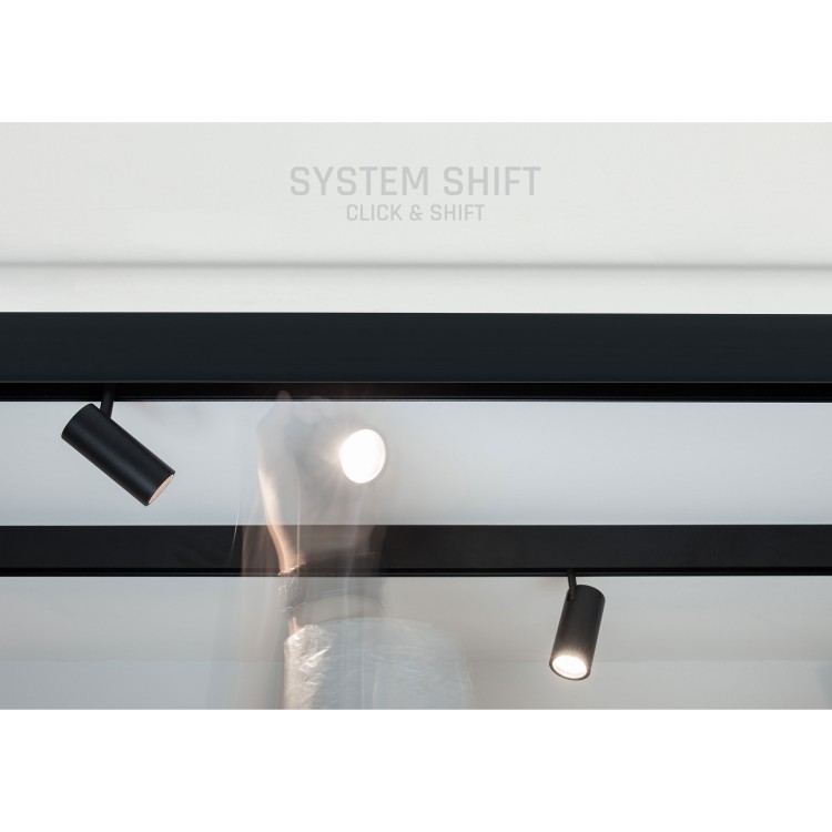 SYSTEM SHIFT - SPOT M Oprawa na Szynoprzewód 44x157x178mm 10W 24st czarny 5 lat gw DALI WLD+40005_DALI WOJNAROWSKI Lighting