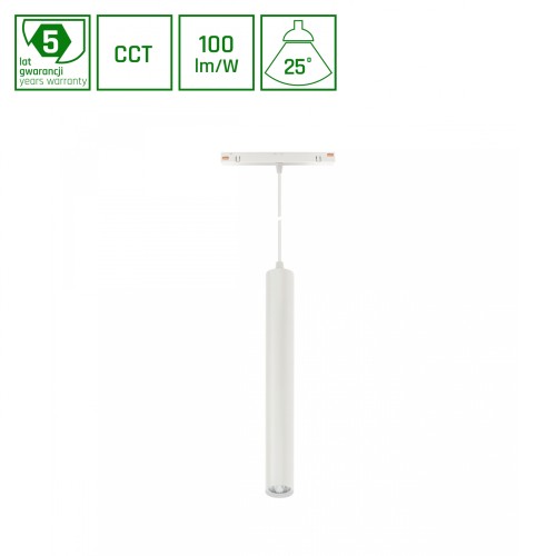 SYSTEM SHIFT CCT- HANGIT Oprawa ZWIS 40X297 (900mm KABEL) 12W 25ST biały CCT SWITCH 5 Lat Gwarancji WLD+40035_CCT WOJNAROWSKI Lighting