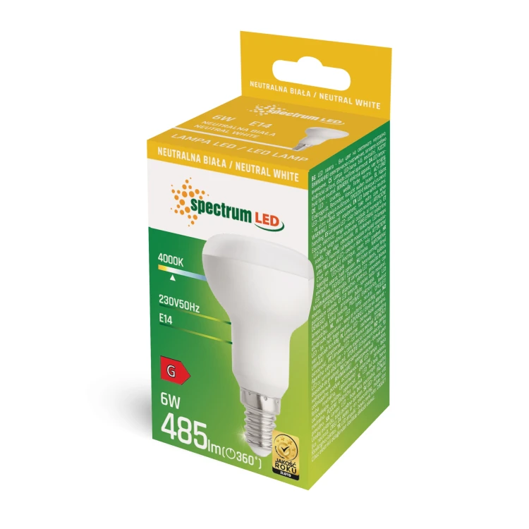 LED R-50 E-14 230V 6W NW WOJ+13988_6W SPECTRUM LED