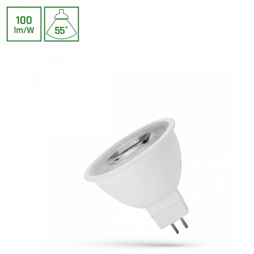 LED MR16 12V 4W SMD 55st CW z soczewką WOJ+14097_55ST SPECTRUM LED