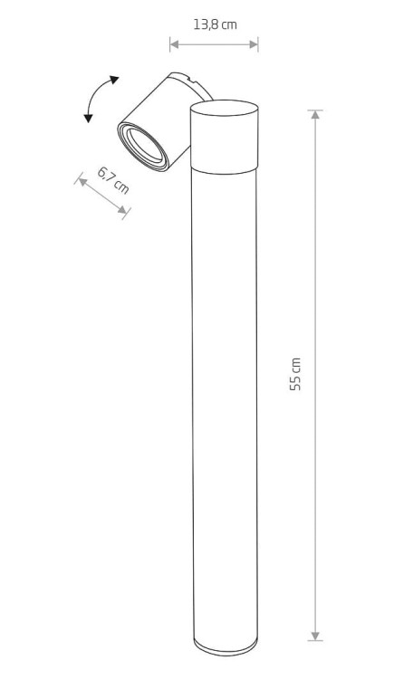 Lampa ogrodowa reflektorek ogrodowy stojący słupek TUBINGS I 8158 NOWODVORSKI Lighting GU10 Zewnętrzna Nowoczesna oprawa aluminium metalowa do ogrodu oświetlenie zewnętrzne tarasu podwórka chodnika drzewa krzewów gruntowa czarna Inspiracje Premium