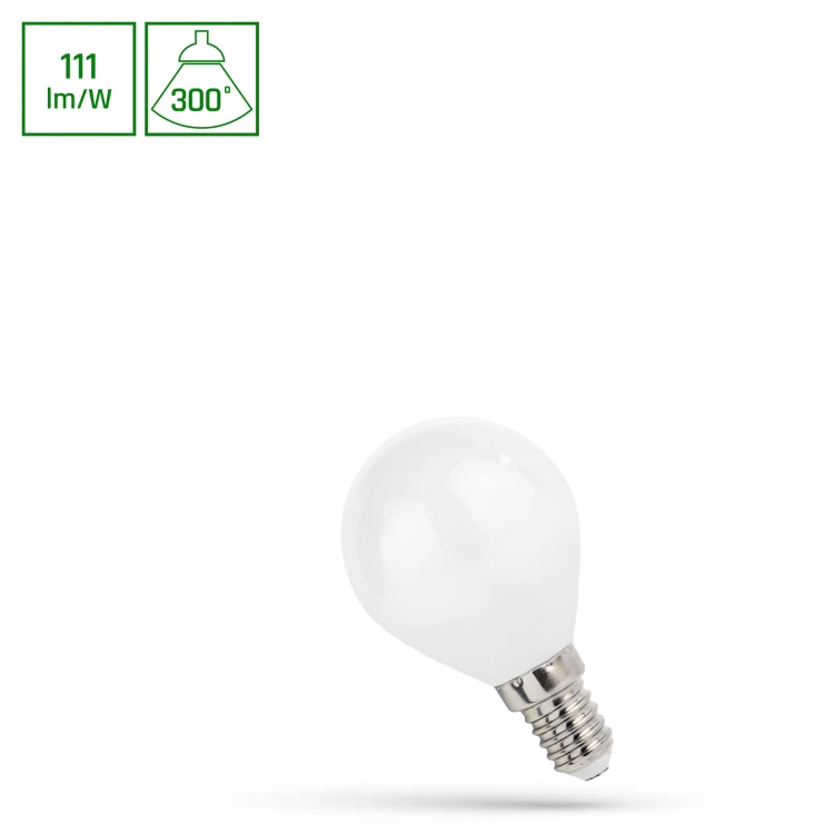 LED Kulka E-14 230V 5,5W COG WW MILKY WOJ+14394_5.5W SPECTRUM LED