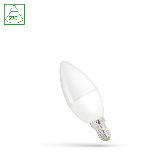 LED Świecowa E-14 230V 1W CW WOJ+14453_1W SPECTRUM LED