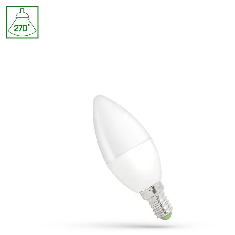 LED Świecowa E-14 230V 1W CW WOJ+14453_1W SPECTRUM LED