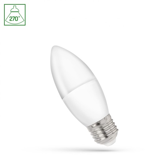 LED Świecowa E-27 230V 1W WW WOJ+14454_1W SPECTRUM LED