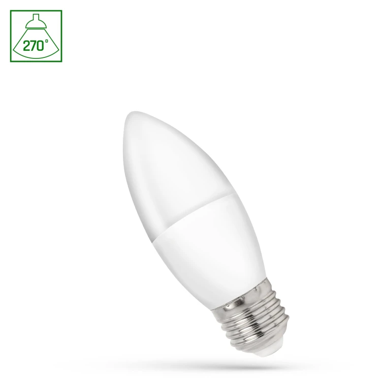 LED Świecowa E-27 230V 1W WW WOJ+14454_1W SPECTRUM LED