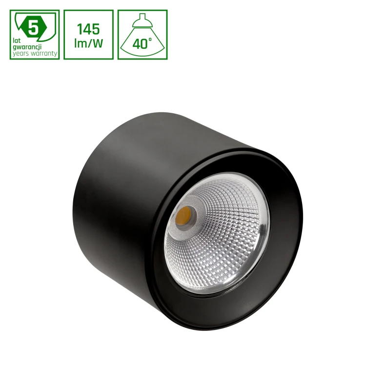 CEL ZOSMA 3 ROUND 830 10W 230V 40st Black WOJP08134 SPECTRUM LED