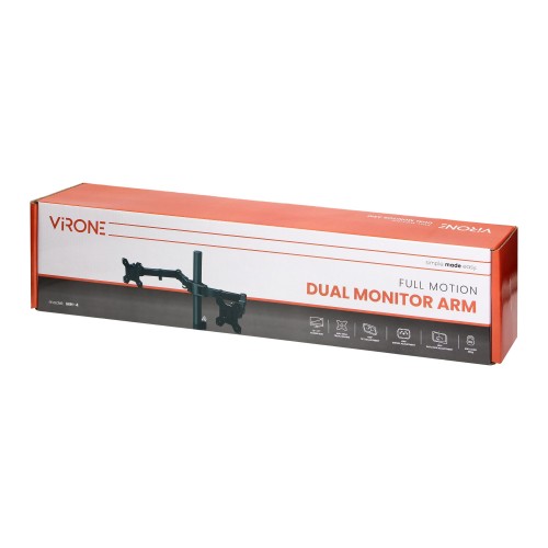 Biurkowy uchwyt do dwóch monitorów 13"-27″ MH-4 Virone podwójny wieszak monitora regulowany