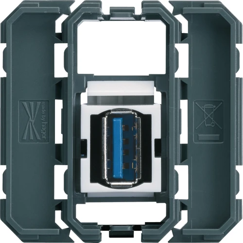 lumina/gallery gniazdo USB 3.0 z fabrycznym przewodem z wtyczką USB, 2M/1M WXF644 Intense Passion Soul HAGER POLO