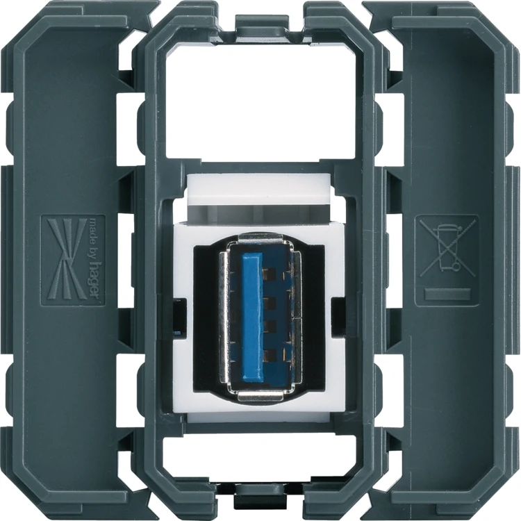 lumina/gallery gniazdo USB 3.0 z fabrycznym przewodem z wtyczką USB, 2M/1M WXF644 Intense Passion Soul HAGER POLO