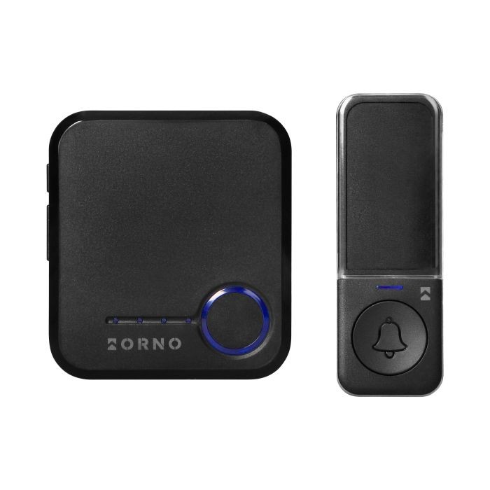 SIGO AC, dzwonek bezprzewodowy sieciowy, Wi-Fi, przycisk bezbateryjny, learning system, 32 dźwięków, 200m, czarny OR-DB-MK-174/B ORNO Home