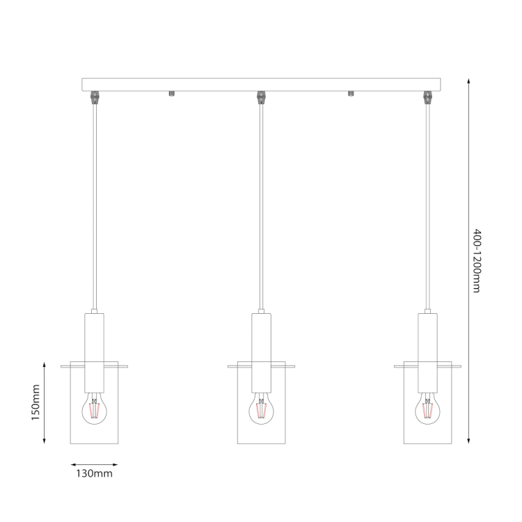 Lampa wisząca Arcadia Gold 3xE27 ML1817 Milagro