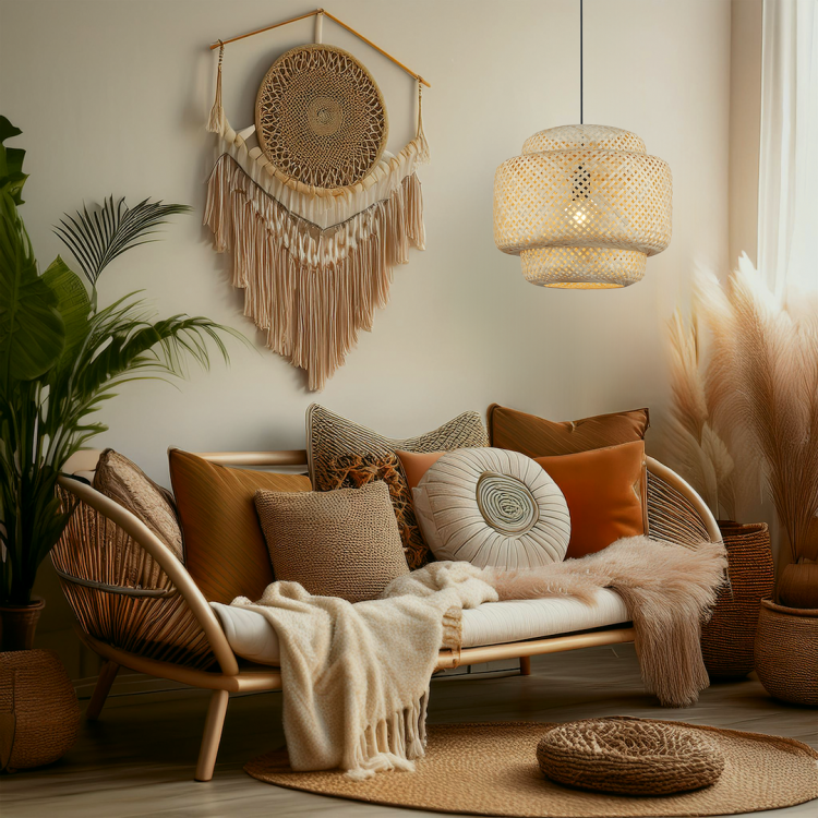 Lampa wisząca HESTIA 1xE27 ML1809 Milagro w stylu boho