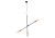 Lampa sufitowa wisząca Industrialna Loft STICKS III 6268 NOWODVORSKI Lighting E27 x3 nowoczesna oprawa oświetleniowa żyrandol metalowa nad stół blat wyspę czarno-złota czarno-złoty mosiądz zwis Inspiracje Premium