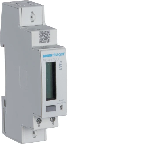 agardio.measure Licznik energii elektrycznej 1-fazowy, 40A 1M, M-bus, MID ECM140D Hager