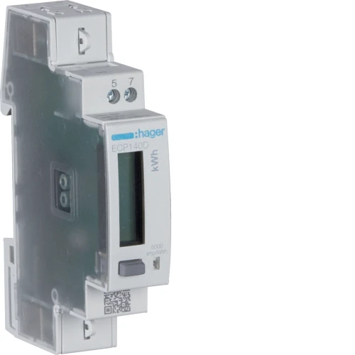 agardio.measure Licznik energii elektrycznej 1-fazowy, 40A 1M, wyjście imp., MID ECP140D Hager