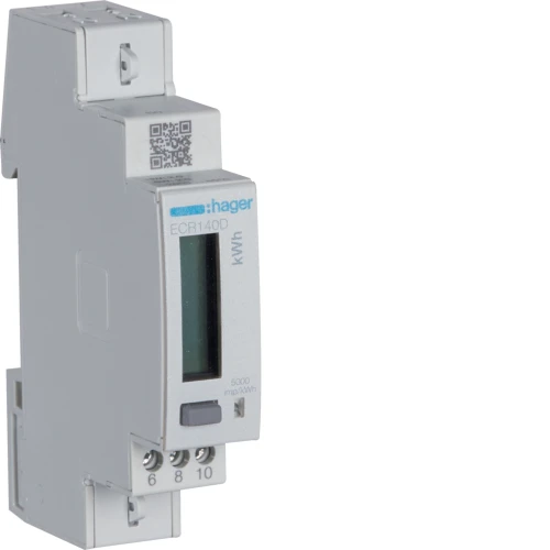 agardio.measure Licznik energii elektrycznej 1-fazowy, 40A 1M, Modbus, MID ECR140D Hager