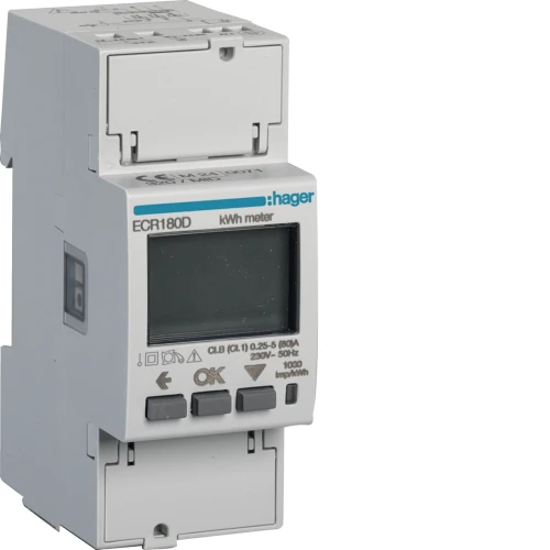 agardio.measure Licznik energii elektrycznej 1-fazowy, 80A 2M, Modbus, MID ECR180D Hager