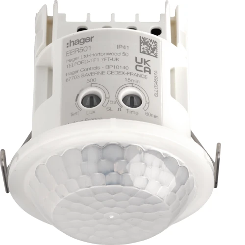 Czujnik ruchu/obecności 360° IR p/t, Ø10m EER501 Hager