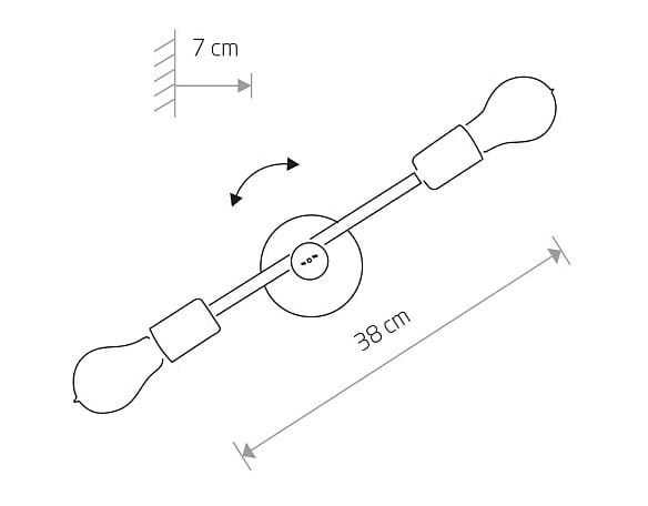 Lampa ścienna Kinkiet Industrialny Loft STICKS GOLD II 9077 NOWODVORSKI Lighting E27 x2 nowoczesna oprawa oświetleniowa metalowy złota złoty mosiądz podwójny Inspiracje Premium - Outlet