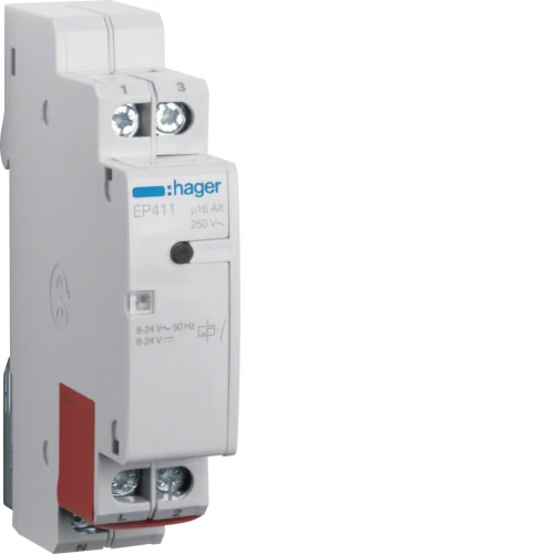 Przekaźnik bistabilny elektroniczny 8-24V AC/DC 1NO 16A EP411 Hager
