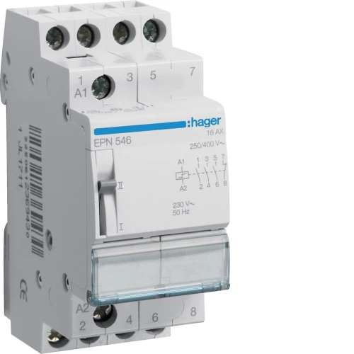 Przekaźnik bistabilny 230VAC/110VDC 3NO+1NC 16A EPN546 Hager