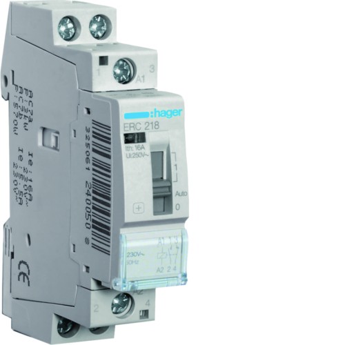 Przekaźnik instalacyjny 230VAC 1NO+1NC 16A ERC218 Hager