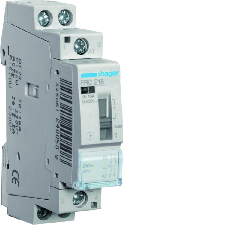 Przekaźnik instalacyjny 230VAC 1NO+1NC 16A ERC218 Hager