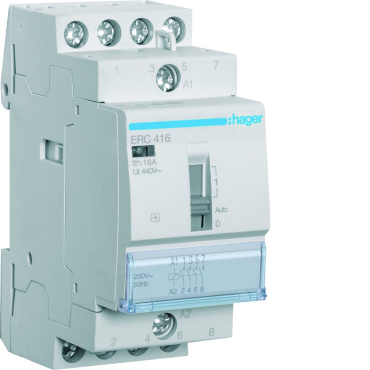 Przekaźnik instalacyjny 230VAC 4NO 16A ERC416 Hager