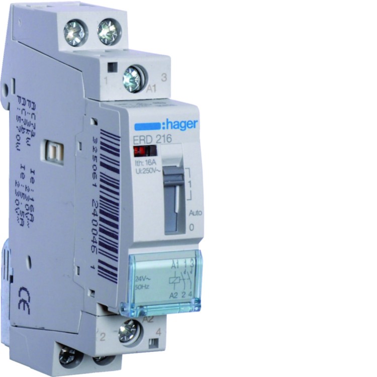 Przekaźnik instalacyjny 24VAC 2NO 16A ERD216 Hager