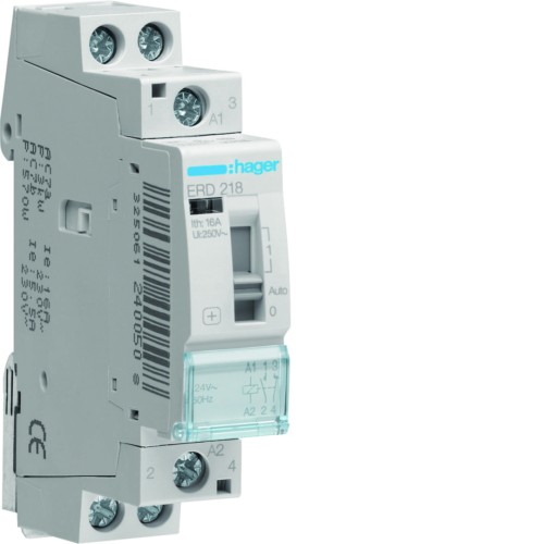 Przekaźnik instalacyjny 24VAC 1NO+1NC 16A ERD218 Hager
