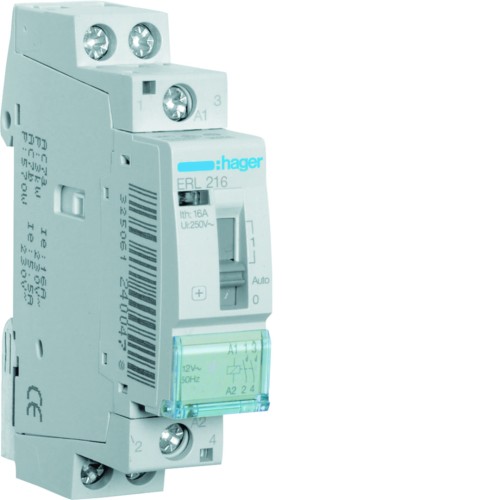 Przekaźnik instalacyjny 12VAC 2NO 16A ERL216 Hager