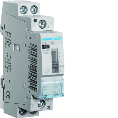 Przekaźnik instalacyjny 12VAC 1NO+1NC 16A ERL218 Hager