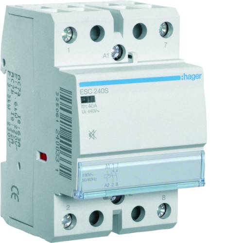 Stycznik cichy 230VAC 2NO 40A AC-7a/b ESC240S Hager