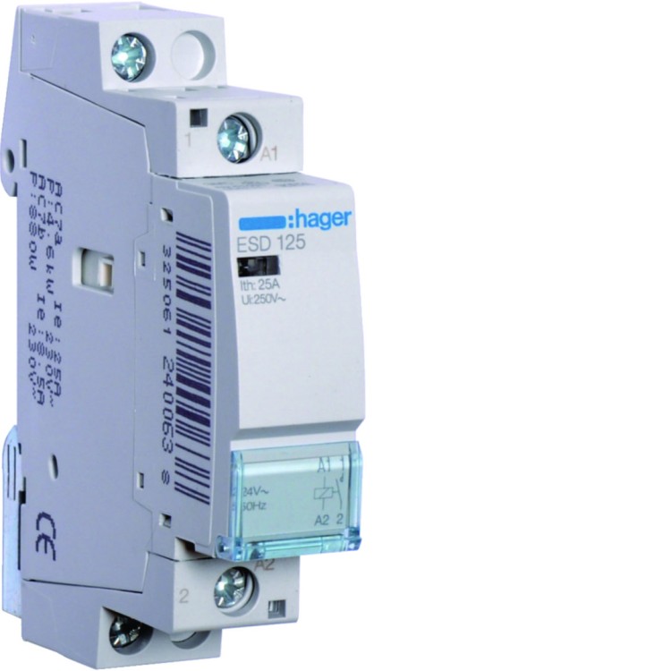 Stycznik 24VAC 1NO 25A AC-7a/b ESD125 Hager