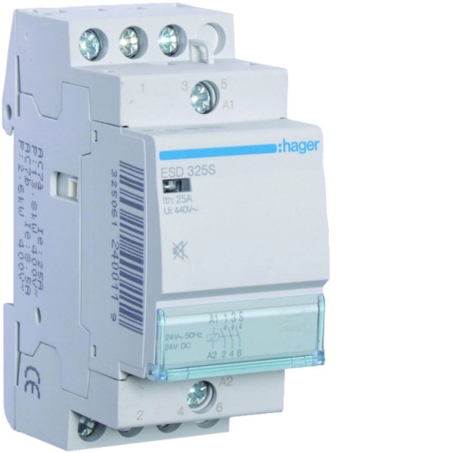 Stycznik cichy 24VAC 3NO 25A AC-7a/b ESD325S Hager