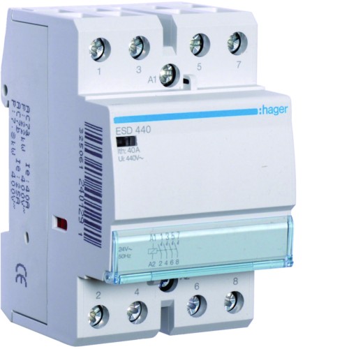 Stycznik 24VAC 4NO 40A AC-7a/b ESD440 Hager