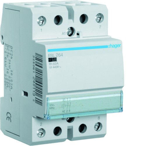 Stycznik 8/12VAC 2NC 63A AC-7a/b ESL264 Hager