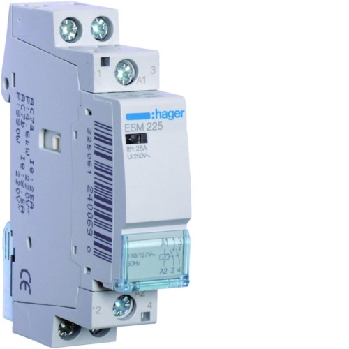 Stycznik 110/127VAC 2NO 25A AC-7a/b ESM225 Hager
