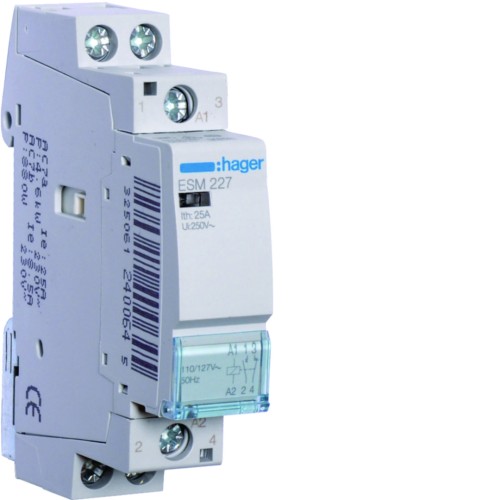 Stycznik 110/127VAC 1NO+1NC 25A AC-7a/b ESM227 Hager