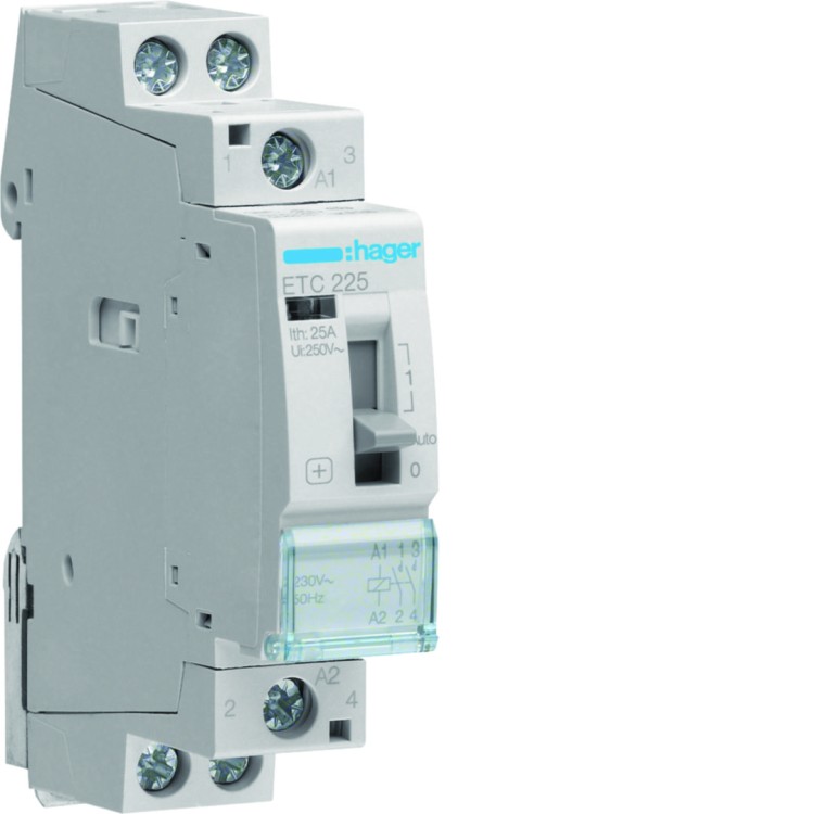 Stycznik taryfowy Dzień/Noc 230VAC 2NO 25A AC-7a/b ETC225 Hager